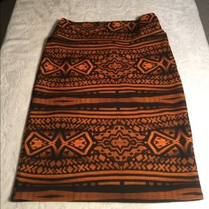 Lularoe Cassie, black/gold Aztec print, medium